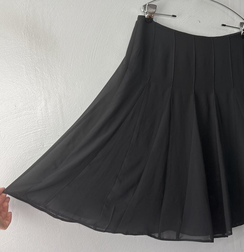 Flowy Chiffon Skirt Size 16 Black Dark Romantic Whimsigoth Goth Fairy Wedding